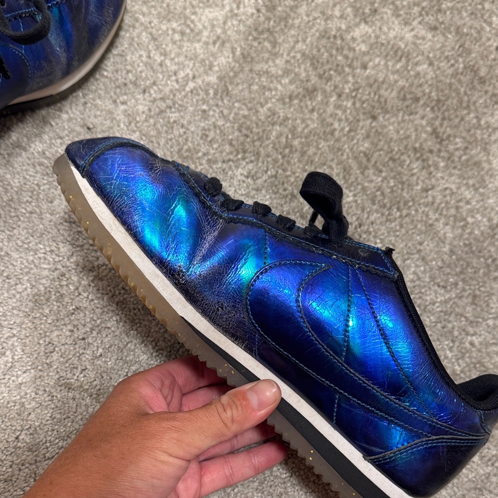 Nike Cortez Iridescent Blue Sneakers - Picture 7 of 15